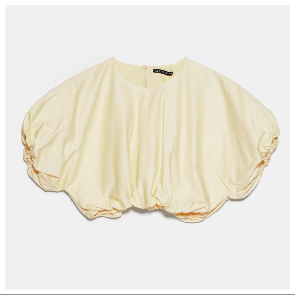 Yellow Zara crop top